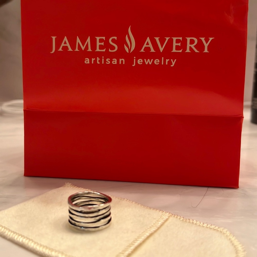 James Avery hammered stack